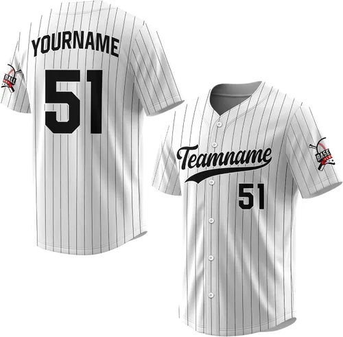 Miniatura 11 de Camiseta de béisbol a rayas personalizadas con logotipo de número de nombre para hombres, mujeres, jóvenes, niños, camiseta de uniforme