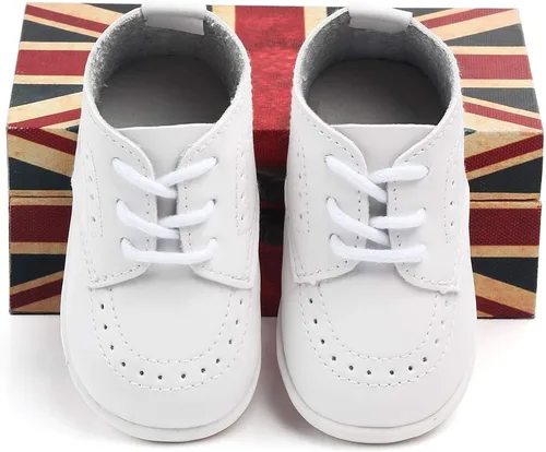 Miniatura 7 de Zapatos Oxford de piel sintética para niños y niñas, adecuados para gatear, vestido de boda, fiestas de cumpleaños y cualquier ocasión