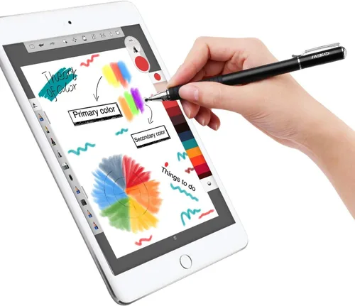 Miniatura 2 de MEKO Lápiz Universal, [Serie de Precisión 2 en 1] Lápices con Punta de Disco para Pantalla Táctil para Todas las Pantallas Táctiles Capacitivas