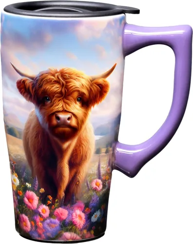 Miniatura 14 de Spoontiques - Tazas de viaje de cerámica - Taza Kokopelli - Bebidas frías o calientes - Regalo para los amantes del café