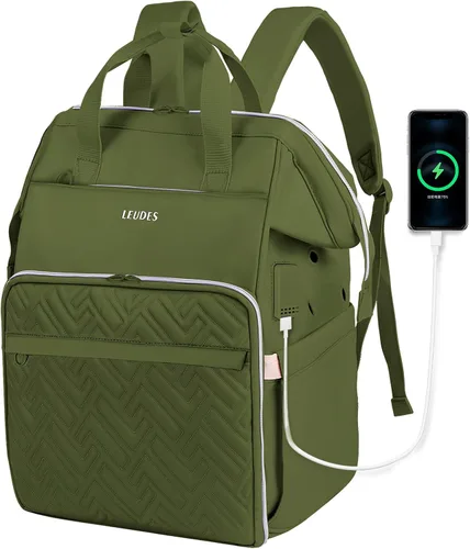 Miniatura 14 de Leudes Mochila Bolsa para Tejer, Organizador de Almacenamiento de Hilo, Bolsa de Ganchillo Grande Tote, Regalo de Navidad, Estuche Portador de Hilo