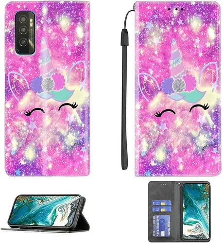 Miniatura 289 de Funda para Moto One Zoom compatible con Motorola One Zoom Phone Case Flip Stand Cover Magnetic Close YHD