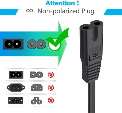 Miniatura 5 de Cable de alimentación de repuesto para iRobot Roomba – [listado por UL] Extensión de 6 pies para iRobot Roomba Base de carga integrada para el hogar