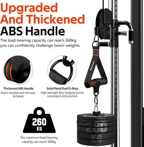Miniatura 3 de RENRANRING Asas de Ejercicio para Gimnasio, Accesorios de Reemplazo para Poleas de Máquina de Cable, Banda de Resistencia y Entrenador de Fuerza