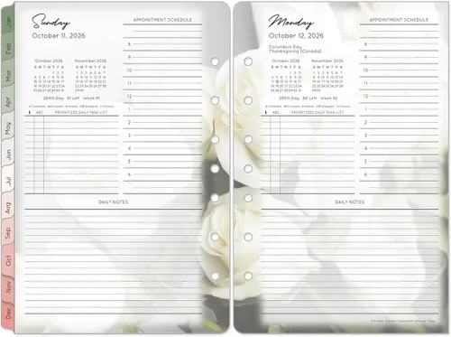 Miniatura 3 de FranklinCovey - Recambio de planificador Blooms Una página por día encuadernado en anillo (clásico, enero 2026 - diciembre 2026)