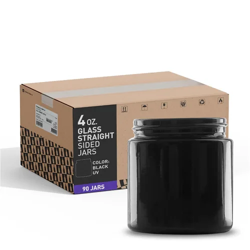 Miniatura 11 de The Bottle Depot - Tarro de vidrio de 4 oz (3.4 fl oz) - Ámbar transparente - 90 frascos - Cierres no incluidos - Acabado de cuello 58-400 - Tarros