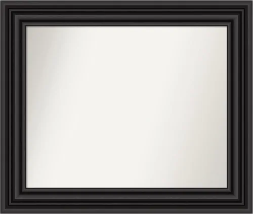 Miniatura 203 de Amanti Art Espejo personalizado, espejo de baño negro puente, espejo de pared o espejo de tocador de baño sobre el fregadero (26 x 26 pulgadas)