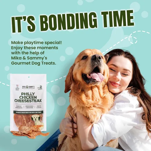 Miniatura 6 de Golosinas gourmet para perros Mika & Sammy's hechas en los Estados Unidos (queso de pollo 5 0z)