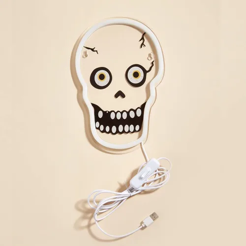 Miniatura 3 de Letrero LED de neón para Halloween, luz de neón alimentada por USB, luz nocturna de Halloween, decoración de arte de pared 3D, lámpara de neón