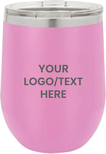 Miniatura 8 de Vaso personalizado de 12 onzas, vino sin tallo con tapa, tu logotipo grabado en Estados Unidos, tazas personalizadas de acero inoxidable