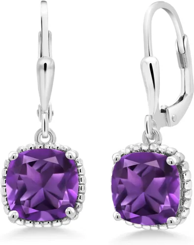 Gem Stone King Aretes colgantes de plata de ley 925 de 0.315 pulgadas para mujer