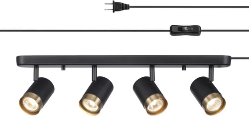 Miniatura 15 de GLOBE Electric 60024 Iluminación de riel de 3 luces con enchufe, cabezales ajustables, acabado blanco mate, 22 pulgadas, base GU10, cable de 15 pies