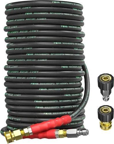 Miniatura 13 de POHIR Manguera de látigo para lavadora a presión de 3/8 pulgadas de 2 pies, manguera de conector de carrete de manguera corta para lavado a presión