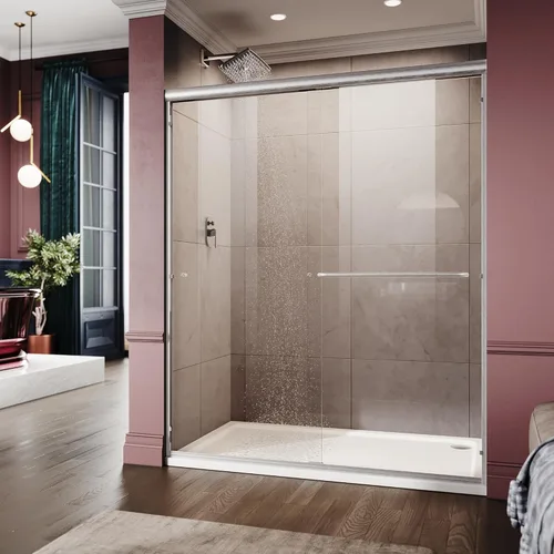 Miniatura 20 de Puerta de regadera corrediza semi-sin marco ELEGANT 60 pulgadas de ancho x 72 pulgadas de alto, puerta de regadera para baño con vidrio transparente