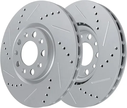 Miniatura 7 de Detroit Axle - 4 rotores de freno para Chevrolet Cruze Volt Orlando Verano, rotores de freno de disco perforados y ranurados de repuesto : rotor