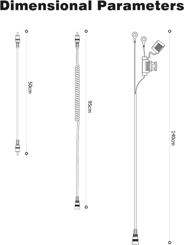Miniatura 6 de Mellbree Cable de calefacción con protector, cable de protector térmico para casco de moto de nieve, cable eléctrico de reemplazo con gancho