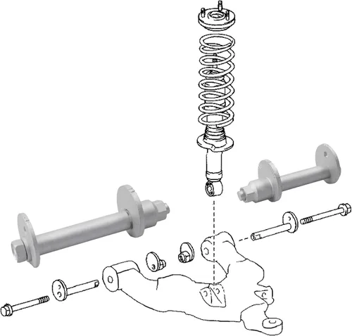 Miniatura 4 de Pernos de ajuste de punta inclinada de alineación delantera, pernos de alineación de punta de leva de control inferior aptos para Toyota Tundra