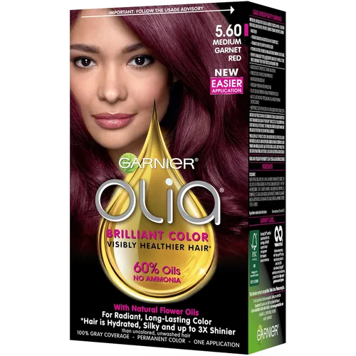 Miniatura 8 de Garnier Olia Tinte de cabello sin amoníaco [5.60] rojo granate medio, 1 unidad 5.6 Rojo granate medio