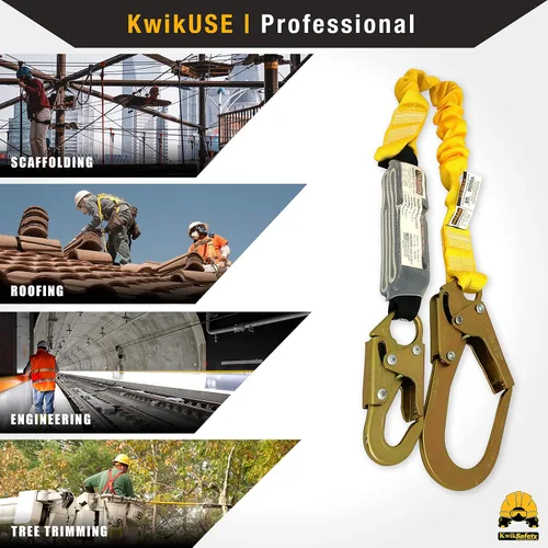 Miniatura 7 de KwikSafety - Charlotte, NC - BOA [COMBO] Arnés de seguridad de cuerpo completo 3D, cordón de 6 pies, cordón para herramientas, anclaje ANSI OSHA PPE