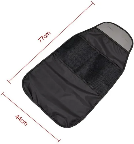 Miniatura 8 de 2 protectores de asiento trasero de automóvil, organizador antipatadas con 2 bolsillos para suministros de juguetes de bebé, asiento de automóvil