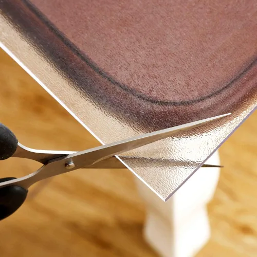Miniatura 8 de NECAUX - Protector de mesa transparente de 17 x 52 pulgadas, almohadilla de plástico de 1.5 mm de grosor, protector de mesa de vinilo transparente