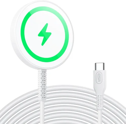 ESR Cargador MagSafe de 15 W, cargador inalámbrico para iPhone Air 17-12, almohadilla de carga magnética Apple para AirPods 4/3/Pro/Pro 2, Galaxy