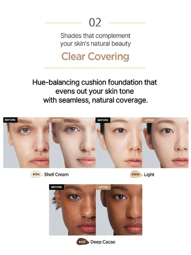 Miniatura 3 de JUNG SAEM MOOL Essential Skin Nuder - Recambio de cojín Acabado natural, cobertura para construir por el artista de maquillaje coreano