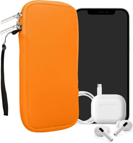 Miniatura 22 de kwmobile Funda universal para teléfono tamaño XS - 3,5/4 pulgadas - Funda de neopreno para teléfono inteligente con cremallera - Funda impermeable
