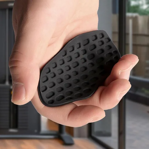 Miniatura 7 de Puños de entrenamiento antideslizantes: guantes protectores de mano ergonómicos de goma para levantamiento de pesas, dominadas, entrenamiento
