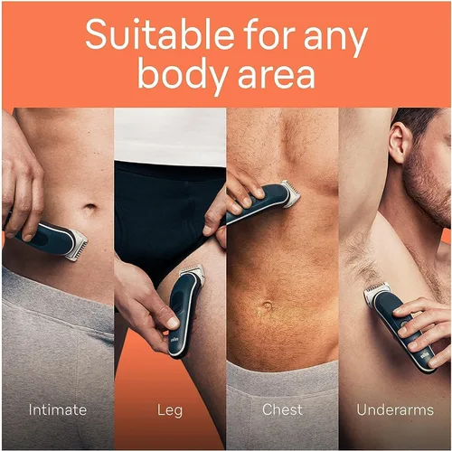 Miniatura 5 de Braun Body Groomer 5 para hombre, BG5340, herramienta de mapeo, tecnología SkinShield, peine sensible, hoja de metal afilada de por vida, peluquería