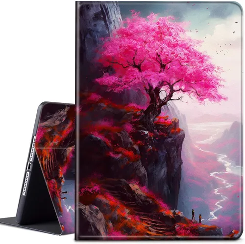 Miniatura 60 de Funda para tablet Kindle Fire 7 2019/2017 lanzamiento 9ª/7ª generación 7 pulgadas, ligera, protectora de piel sintética, cubierta inteligente