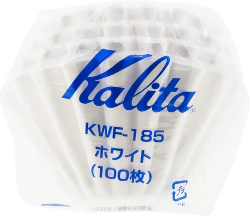 Kalita Wave Paper - Filtros de café I de tamaño más grande 185 I 100 unidades, especialmente para verter sobre gotero, hice en Japón, grande, blanco