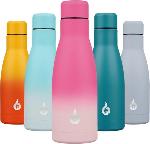 Miniatura 19 de BJPKPK Botella de Agua Aislada 17oz Botellas de Agua de Acero Inoxidable Apta para Lavavajillas Metal Térmica Mantiene Frío y Caliente, Gris Niebla