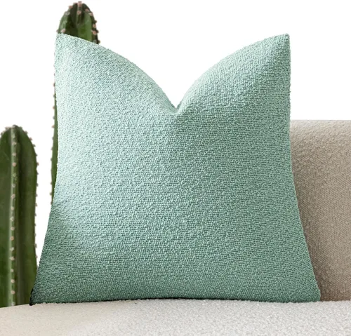 Miniatura 34 de Foindtower Fundas de almohada decorativas con textura de boucle, fundas de almohada sólidas, neutrales, suaves y acogedoras para silla, sofá