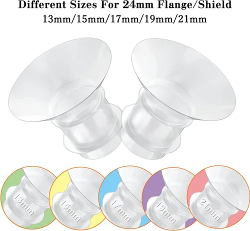 Miniatura 4 de Insertos de brida de 0.591 in compatibles con Momcozy S12 Pro/S9 Pro /M5/M9/Medela/TSRETE extractor de leche portátil, Spectra S1/S2 adecuados