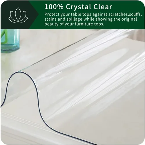 Miniatura 5 de Protector de PVC transparente de 8 x 36 pulgadas de grosor de 0.059 in de grosor, tapete rectangular pequeño de plástico de cristal, protector