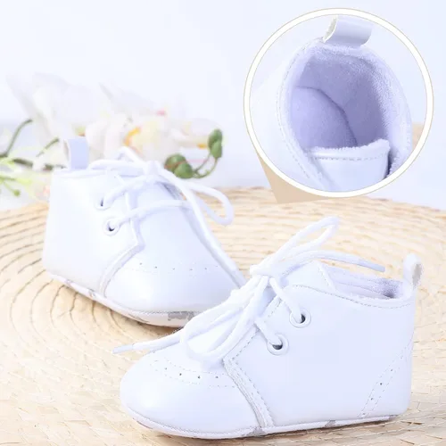 Miniatura 8 de Booulfi Conjunto de botines para bebé recién nacido para bautizo, bautizo, zapatos y calcetines
