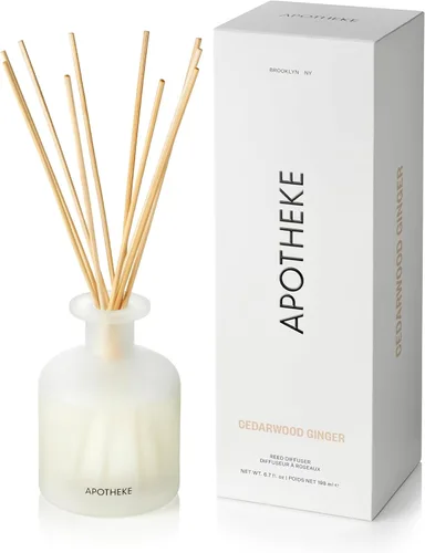 Miniatura 14 de Apoteke Difusor de Aroma Esencial con Varillas de Ratán de Lujo para el Hogar, Menta Silvestre y Hiedra - 6.7 Fl Oz de Aceite Esencial
