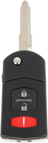 Miniatura 8 de X AUTOHAUX Nuevo reemplazo del coche llavero remoto llavero Shell caso BGBX1T478 para Mazda 2 3 5 Cx-7 Cx-9 3 teclas botón negro
