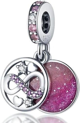 Pandach Dijes de plata de ley 925 para pulseras y collares, colgantes de mariposa y auriculares, dijes de trébol, joyería de regalo para mujeres