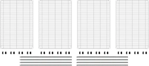 Miniatura 3 de Metro EZ2436NC-4 Super Erecta - Estantería de alambre industrial de 4 estantes, cromada, 24 "x 36" x 74.5" Cromado