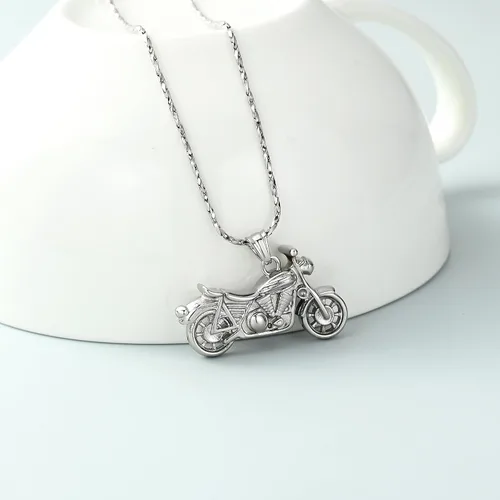 Miniatura 9 de Imrsanl Joyería de cremación para cenizas, motocicleta, automóvil pequeño, collar de urna de tractor para cenizas para hombres, recuerdo