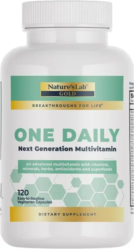 Miniatura 8 de Nature's Lab Multivitamínico One Daily - Contiene 21 vitaminas y minerales esenciales, incluyendo vitamina C, D3 y zinc, 60 cápsulas