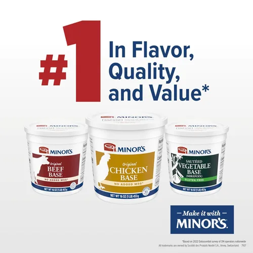 Miniatura 6 de Minor's Base de Res y Caldo, Ideal para Sopas y Salsas, 0 Gramos de Grasas Trans, Sin MSG Añadido, 16 oz (Paquete de 3)