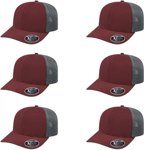 Miniatura 142 de Cap America i8502 Flexfit 110 Premium - Gorra de camionero de perfil medio con 6 paneles de malla trasera con protección UV y cierre ajustable Azul