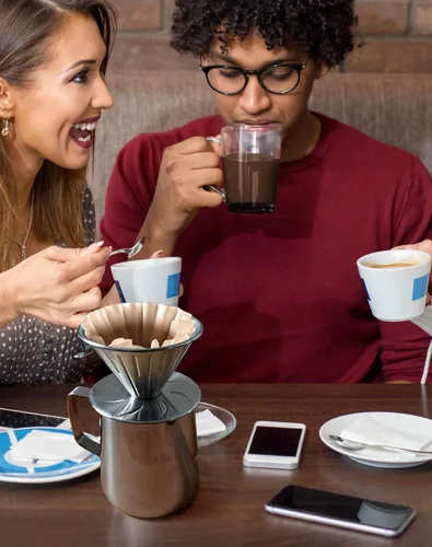 Miniatura 4 de AGOGO Cafetera portátil de goteo V60 - Juego fácil de limpieza compacto gotero de acero inoxidable 304 para acampar y 50 filtros de papel y paño