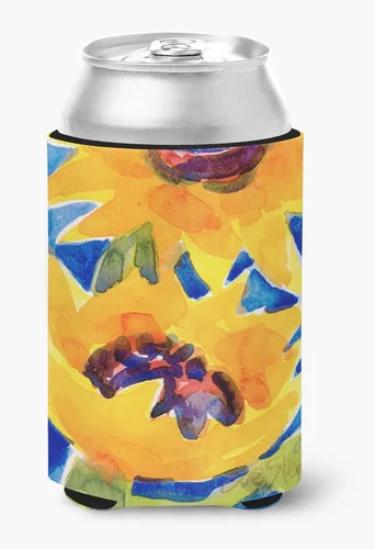 Miniatura 4 de Caroline's Treasures 6012LITERK Flower - Botella de vino de girasol, funda enfriadora de botellas, abrazador lavable a máquina, plegable, aislante