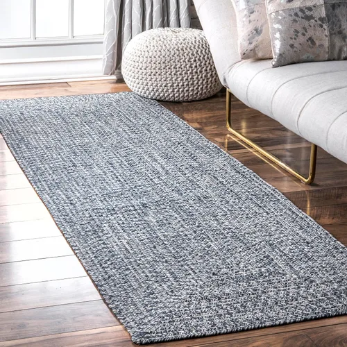 Miniatura 24 de nuLOOM Wynn Alfombra de Área Trenzada para Interiores/Exteriores, 3x5, Bronceado Wynn Tan