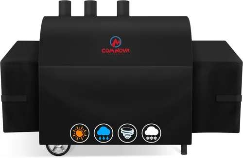 Miniatura 17 de Comnova Cubierta de Parrilla para Char Griller de 3 Quemadores de Combustible Dual – Cubierta de Ahumador 600D para Char Griller, Cubierta