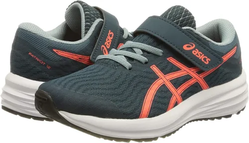 Miniatura 7 de ASICS Patriot 12 - Tenis de correr con cordones para niños de malla azulroja